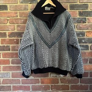 WHITE OAK zip vintage sweater size large